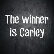 The winner of this months competition is ...