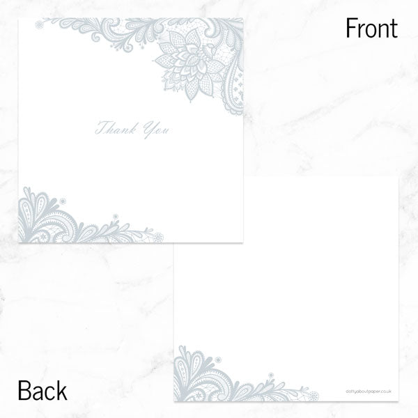 60th Anniversary Thank You Cards - Victorian Lace