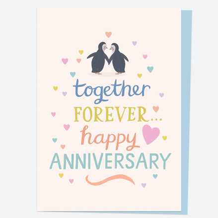 Anniversary Card - Penguins