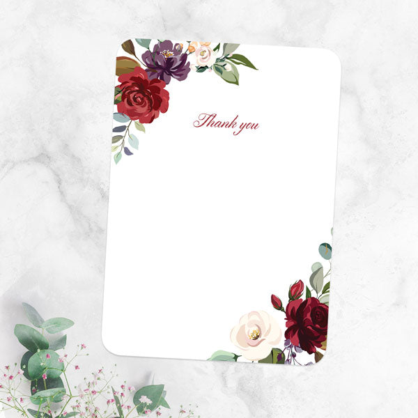 Anniversary Thank You Cards - Jewel Flowers