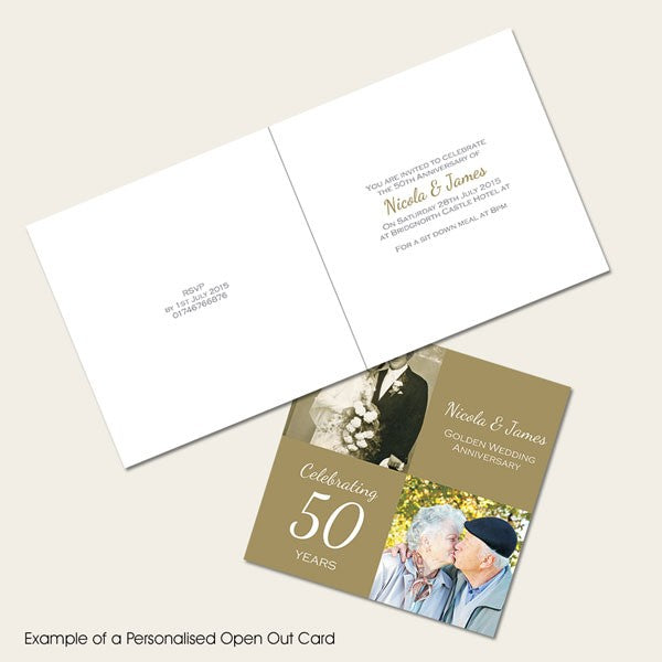 50th Wedding Anniversary Invitations - Use Your Own Photo