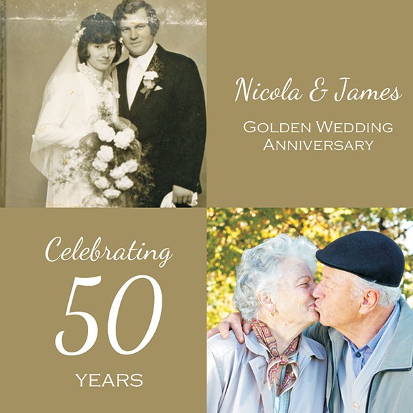 50th Wedding Anniversary Invitations - Use Your Own Photo