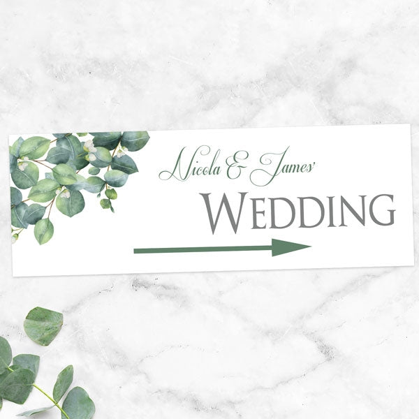 Eucalyptus Garland - Arrow Wedding Sign