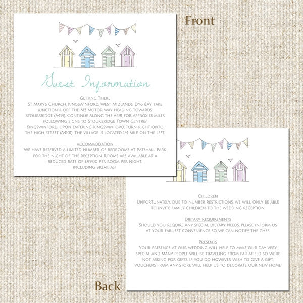Pastel Bunting & Beach Huts Guest Information
