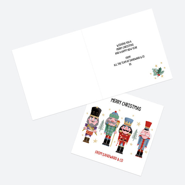 Business Christmas Cards - Festive Nutcracker - Trees