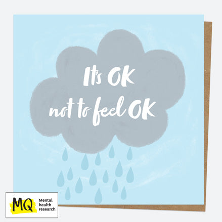 Charity Card - Paper Hug - Grey Cloud - It's OK Not To Feel OK