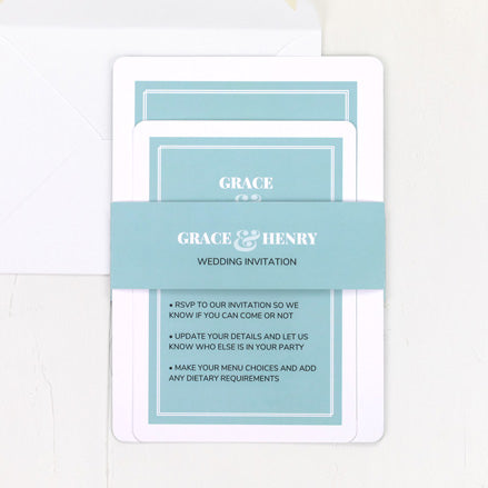 Chic Typography Bespoke - Wedding Invitation & Information Card Suite