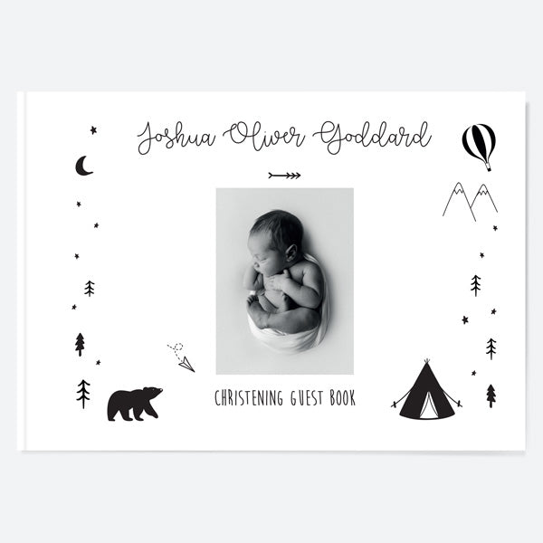 The Adventure Begins - Christening Guest Book - Use Your Own Photo