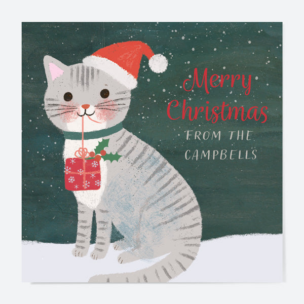 Personalised Christmas Cards - Santa Paws - Best Cat - Pack of 10