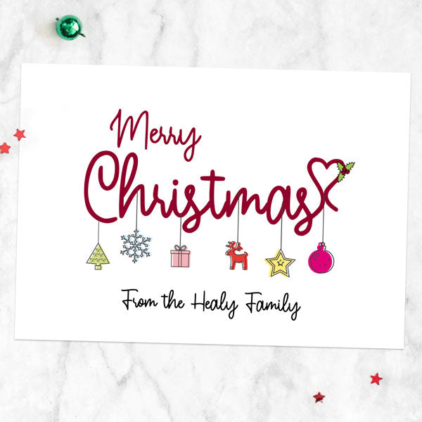 Personalised Christmas Cards - Christmas Love - Pack of 10 - Fast ...