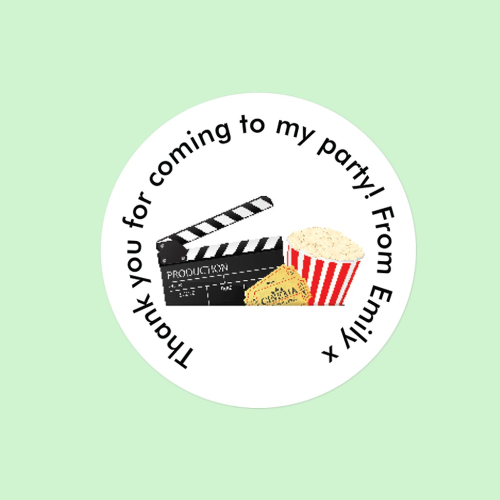 Cinema Party - Sweet Bag Stickers - Pack of 35