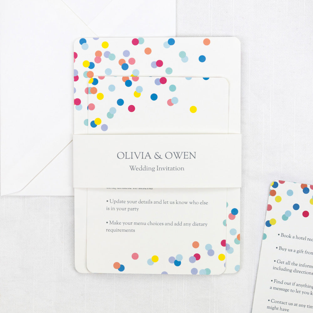 category header image Colourful Confetti - Wedding Invitation & Information Card Suite