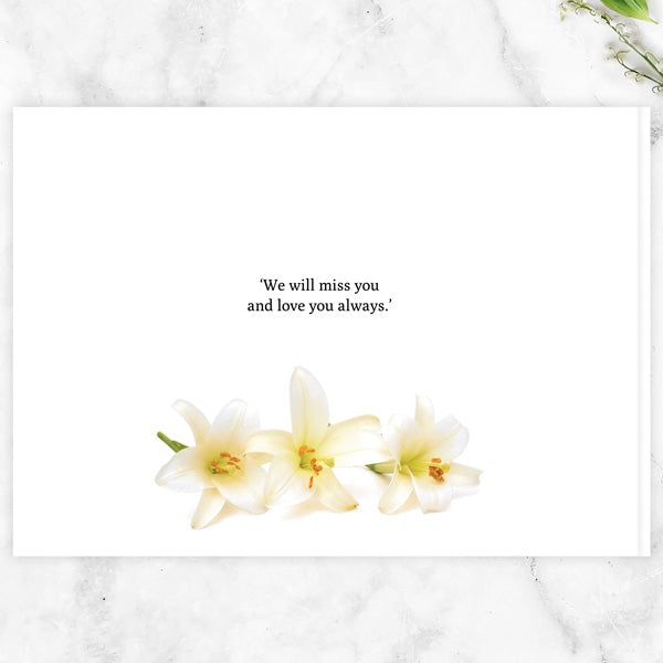 Condolence Guest Book - Three Lilies