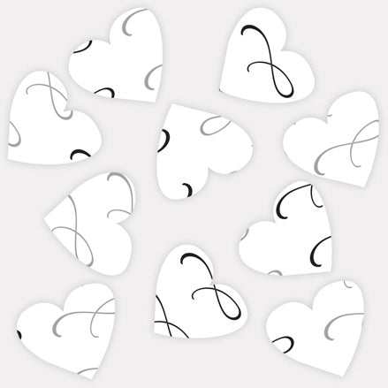 Minimalist Typography Heart Table Confetti