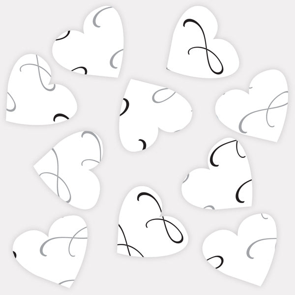 Minimalist Typography Heart Table Confetti