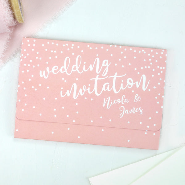 category header image Confetti Script - Tri Fold Wedding Invitation & RSVP