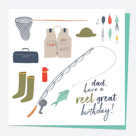 Dad Birthday Card - Fishing - Reel Great - Dad