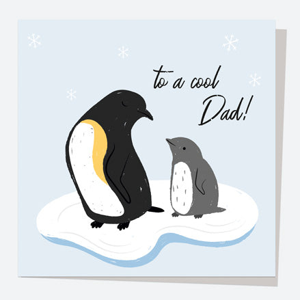 Dad Birthday Card - Penguins - Cool Dad