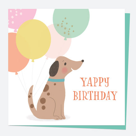 Dog Birthday Card - Yappy Birthday