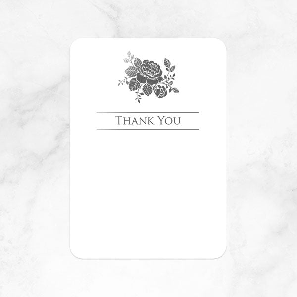 Foil Anniversary Thank You Cards - Elegant Rose