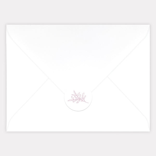 Monogram Floral Crest Envelope Seal - Pack of 70