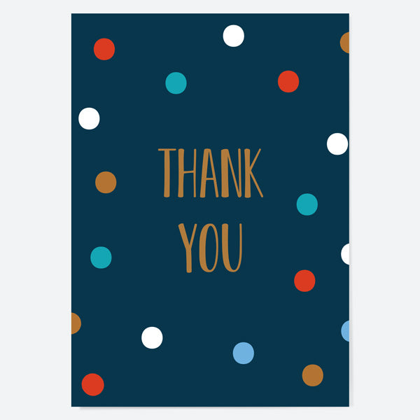 Ready To Write Thank You Cards - Navy Spots - Pack of 10