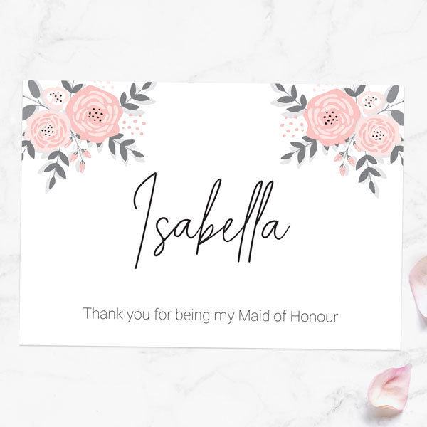 Thank You For Being My Maid of Honour - Floral Corners
