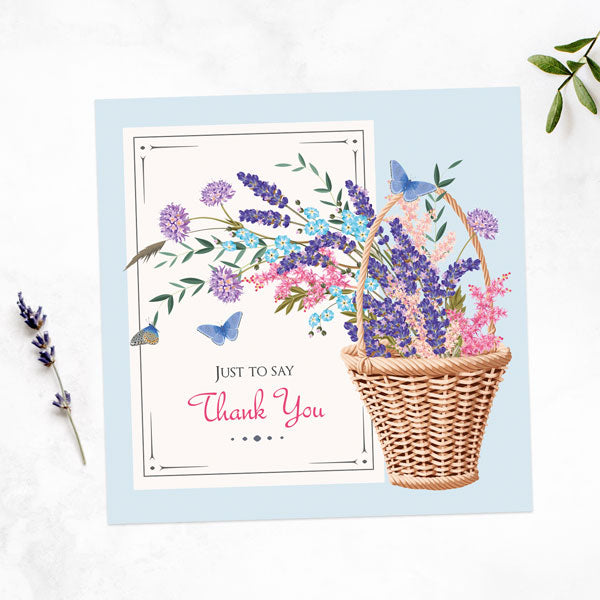Ready to Write Thank You Cards - Flower Basket - Pack of 10
