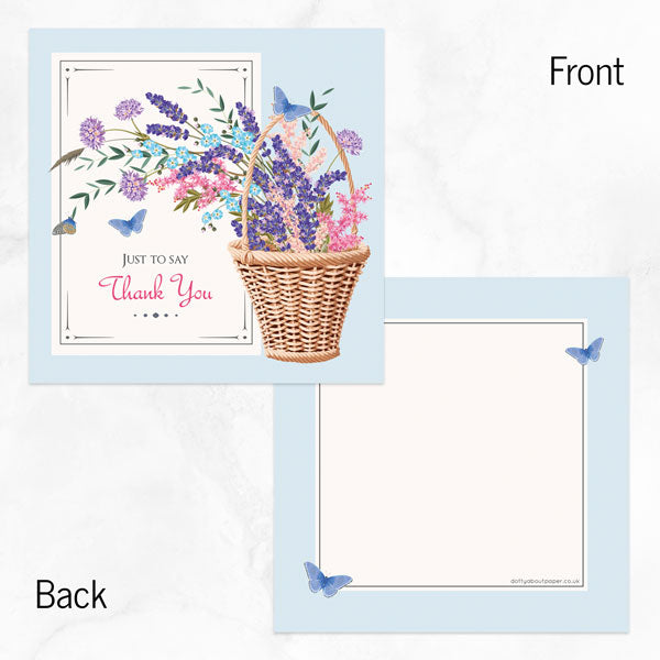 Ready to Write Thank You Cards - Flower Basket - Pack of 10