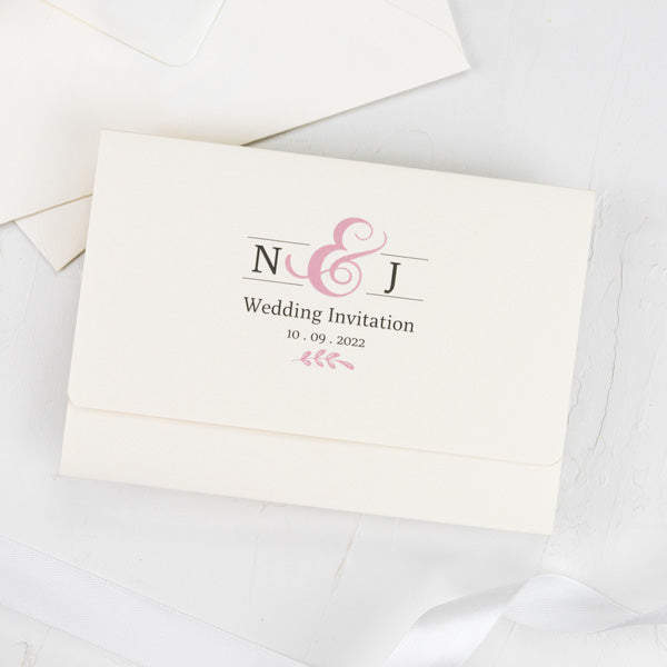 Formal Monogram - Tri Fold Wedding Invitation & RSVP