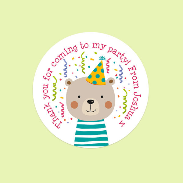 Fun Party Bear - Sweet Cone & Sticker - Pack of 35