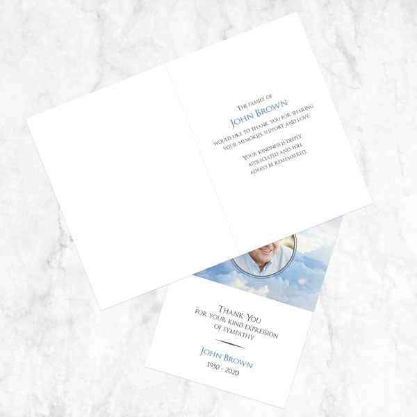 Funeral Thank You Cards - Heavenly Clouds