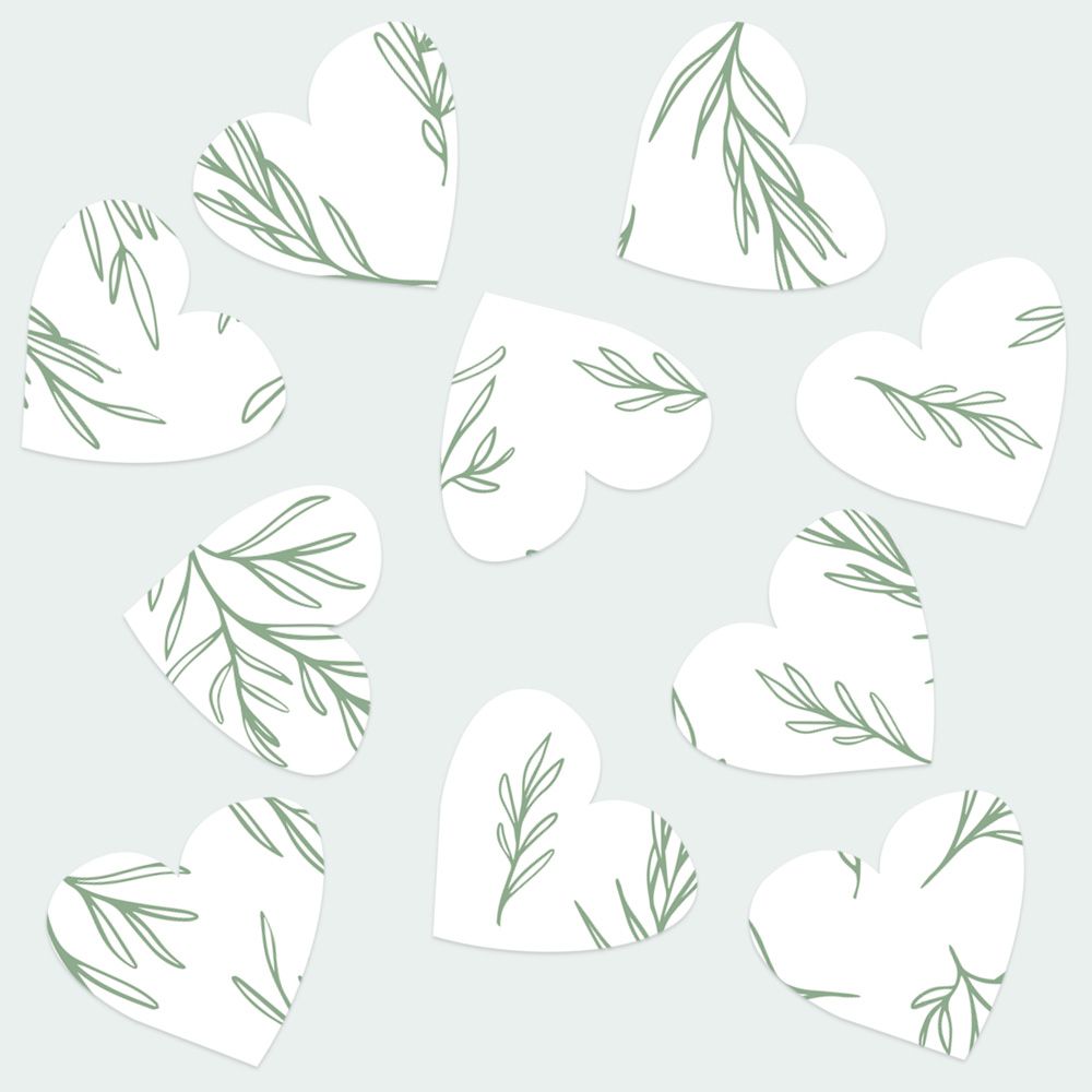 Dainty Leaf Border - Table Confetti