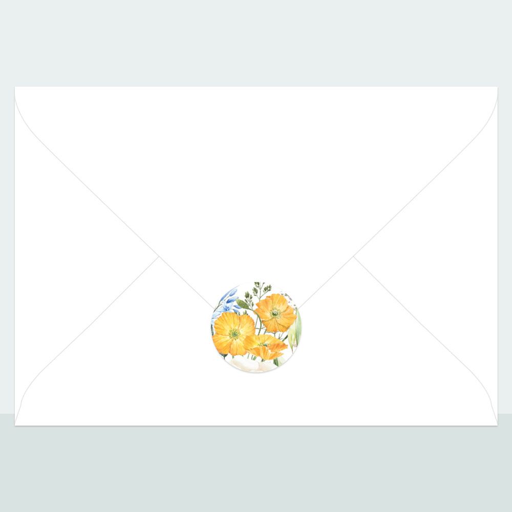 Spring Bouquet - Envelope Seal - Pack of 70
