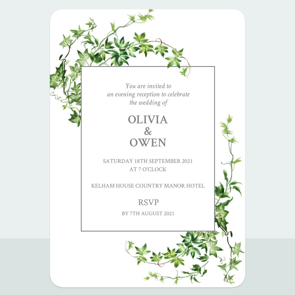 Ivy Garland - Evening Invitation & Information Card Suite