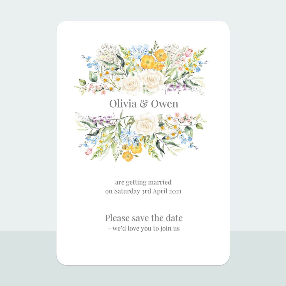 Spring Bouquet - Save the Date Cards