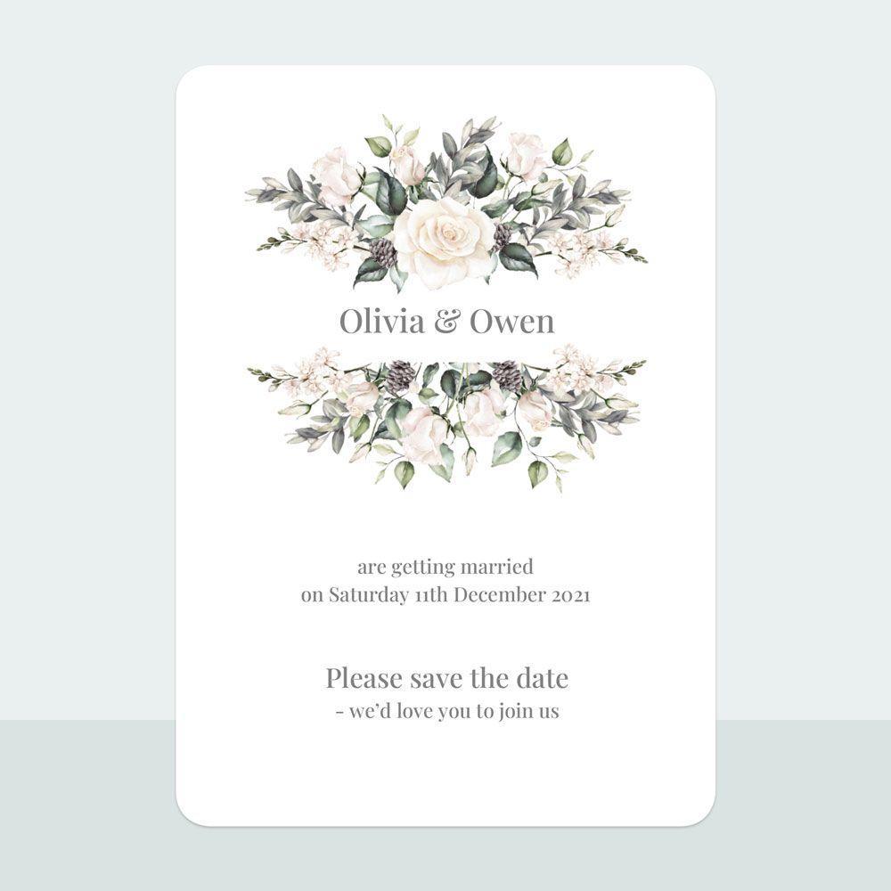 Winter Bouquet - Save the Date Cards