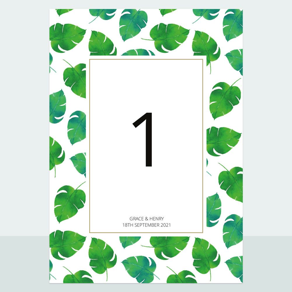 Tropical Palm - Table Name/Number