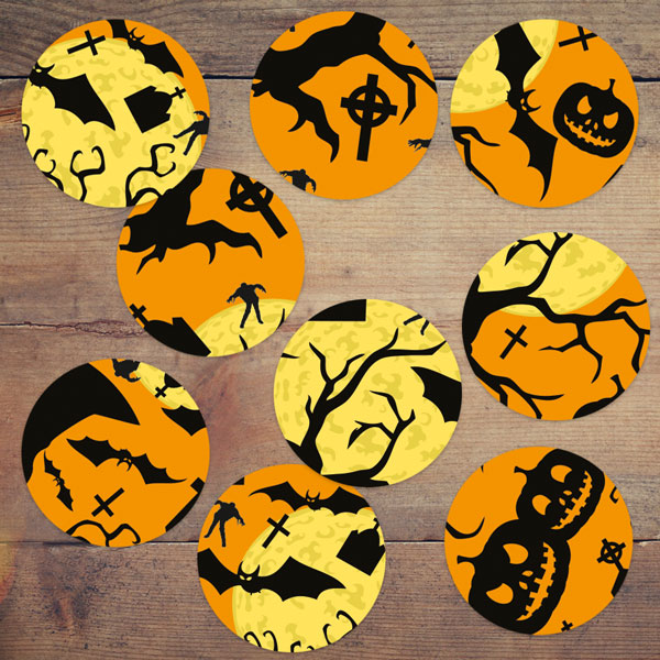 Graveyard Silhouette - Halloween Table Confetti