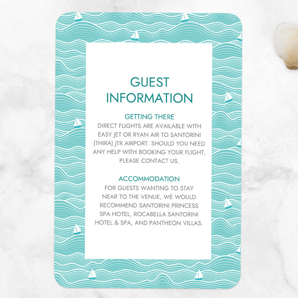 Sail Away With Me - Guest Information