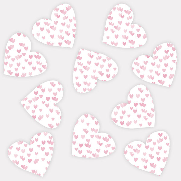 Pink Confetti Hearts - Heart Table Confetti
