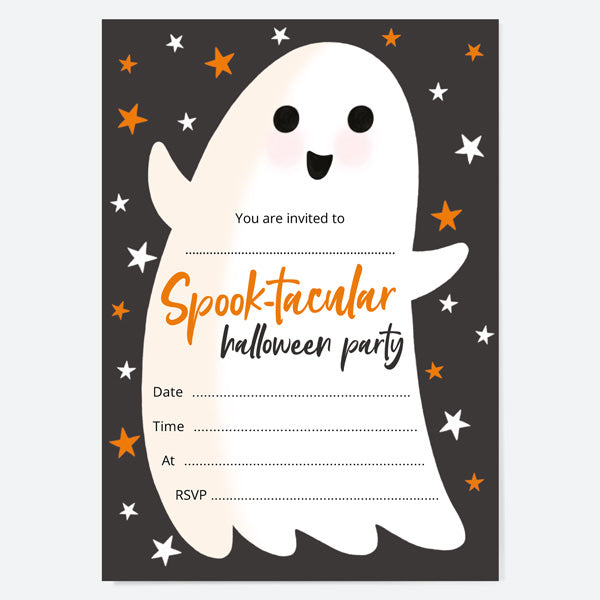 Halloween Party Invitations - Spook-tacular Ghosts - Pack of 10