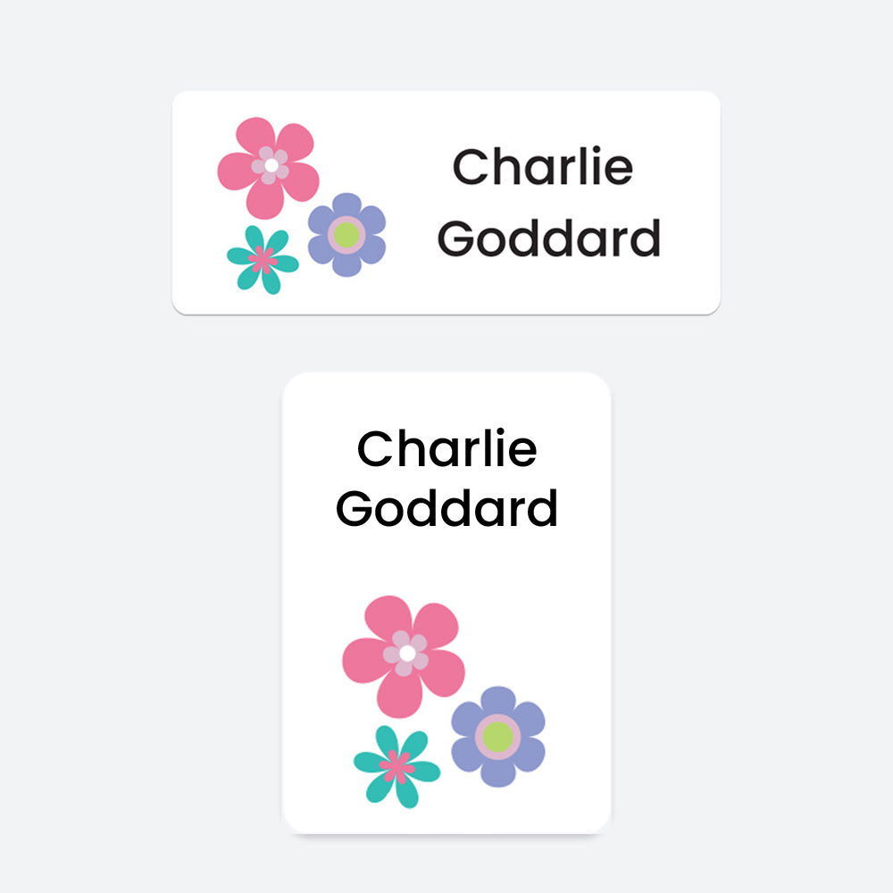 Name Labels Pack - Personalised Stick-On Waterproof Name Labels - Daisy - Pack of 86 (SFP)