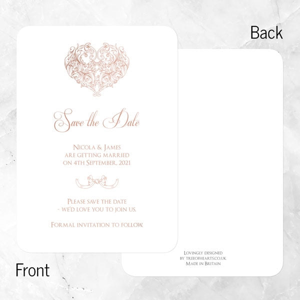 Je t'aime Foil Save the Date Cards