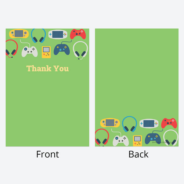 Ready to Write Kids Thank You Cards - Gaming - Pack of 10