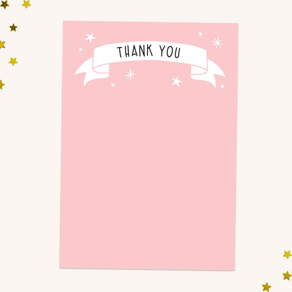 Ready to Write Kids Thank You Cards - Beauty Pamper Party - Pack of 10