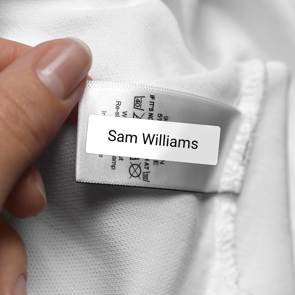 No Iron, Personalised Stick On School Uniform/Equipment Name Labels - Pack of 64