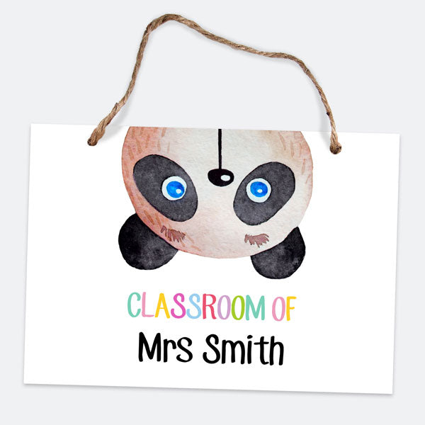 Little Panda - Landscape - A5 Personalised Teacher Sign