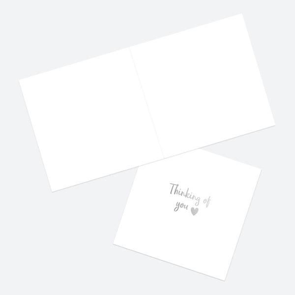 Luxury Foil Sympathy Card - Thinking Of You - Heart