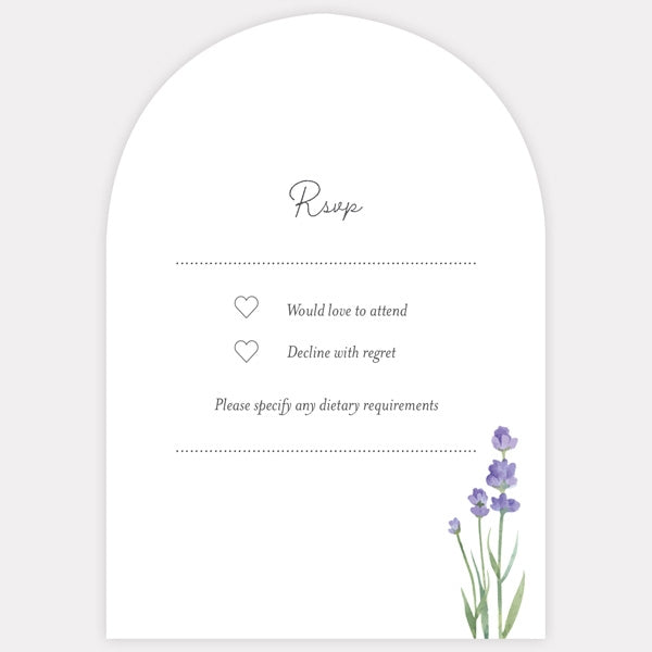 Lavender RSVP Cards